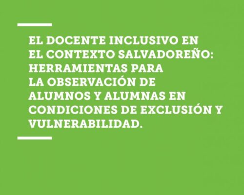 El Docente Inclusivo En El Contexto Salvadoreno Eci